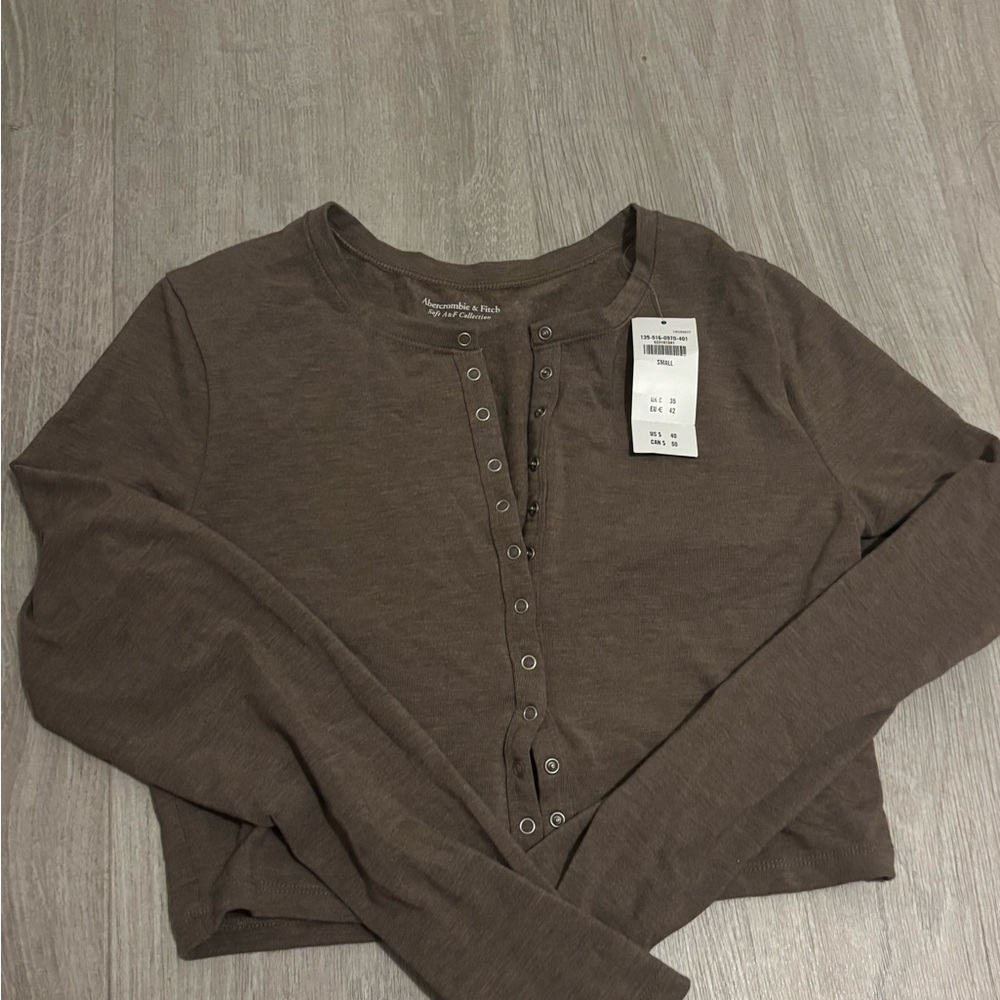 Abercrombie & Fitch Brown Long Sleeve Top